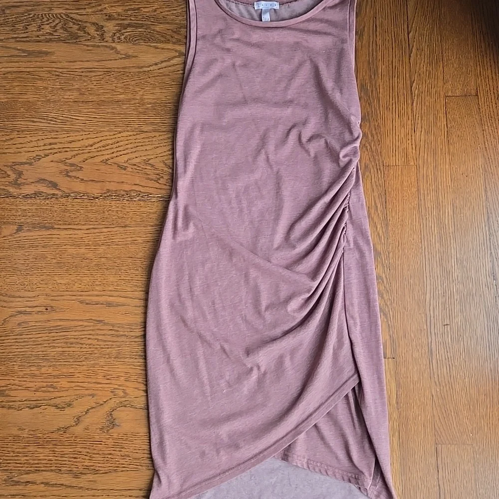 Leith Mauve Ruched Body Con Tank Dress, M